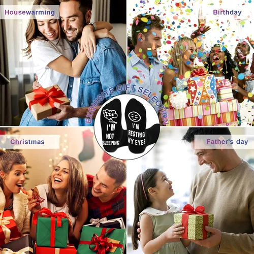 Vista 6 de Calcetines con texto en inglés "Do Not Disturb I'M Gaming", regalo para adolescentes y niños, calcetines para jugadores, para hombres, padre, papá