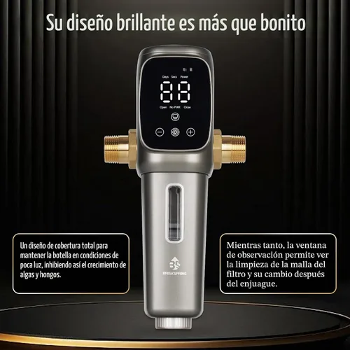 Vista 8 de Filtros de sedimentos giratorios automáticos de 40 micrones, descarga y drenaje automático de pantalla táctil, cabezal giratorio de 360°, filtro