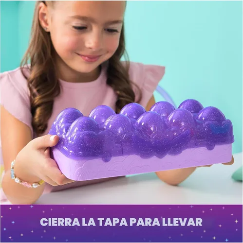 Vista 8 de Hatchimals Alive Neon Rainbow Egg Cartón y 5 huevos de revelación