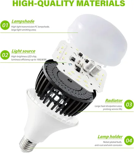 Vista 3 de HPUSN Aparato de difusión de luz de bombilla LED de 60W adaptado para su uso en fotografía