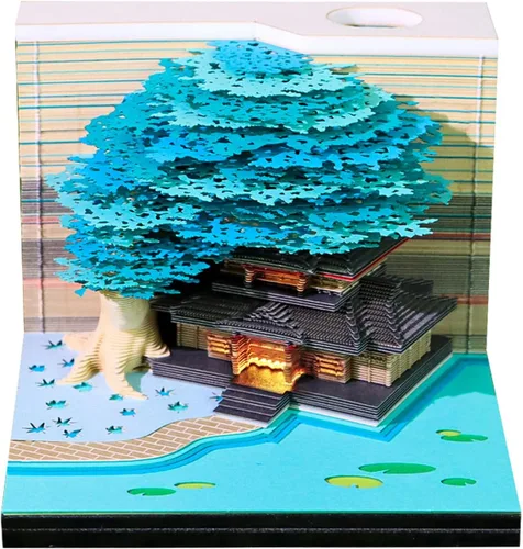Vista 17 de Bloc de notas 3D, 217 hojas de papel creativo tallado panda arte 3D Notas adhesivas DIY Notes, decoración de escritorio, regalo