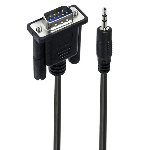 Vista 5 de DB9 9 pines macho a conector macho de 0.138 in cable serie RS232 a 1/8 pulgadas cable de conversión - 6 pies/5.9 ft