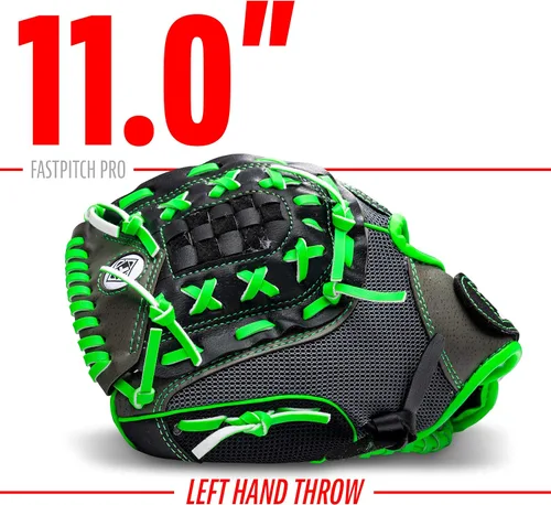 Vista 5 de Franklin Sports Fastpitch Softball Gloves - Windmill Adult + Youth Fielding Gloves - 11" or 12" - Pink + Green