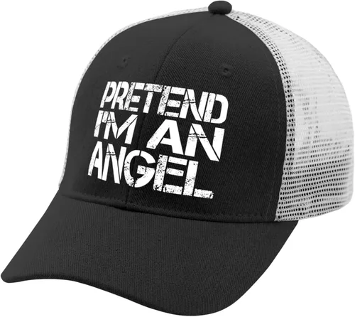 Vista 2 de Gorra de béisbol de Pretend i amss an Angel Sombrero de jardín AllBlack Sombrero de playa para hombre Regalos para papá Sombreros de béisbol
