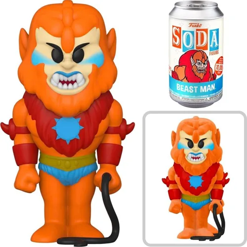 Vista 2 de Figura de soda de Horde Motu Masters of The Universe in Tin Can Beast Man Figura + Trap Jaw Pop! Head + Tung Lashor & Stinkor Cartoon Retro Snout