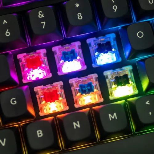 Vista 6 de Keychron V3 - Pomo de teclado mecánico personalizado con cable TKL QMKVIA macro programable con teclado intercambiable en caliente K Pro Blue Switch