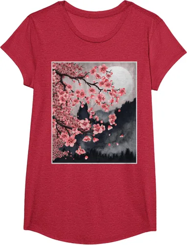 Vista 60 de Sakura - Camiseta japonesa de cerezo en flor japonesa, Negro, S