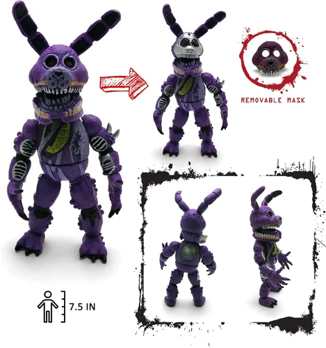 Vista 4 de Toysvill Inspired by Five Nights at Freddy Game Figuras de acción de colección de juguetes (FNAF) de juguete, juego de 6 piezas, altura de 6