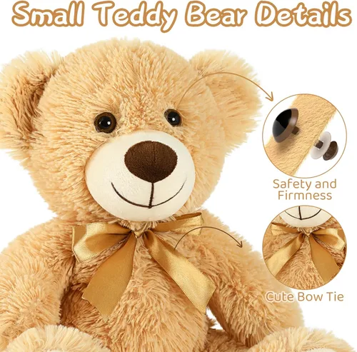 Vista 3 de Tezituor Oso de peluche a granel, 5 paquetes, 14 pulgadas, pequeño oso de peluche a granel, centro de mesa de osos de peluche para baby shower, osos