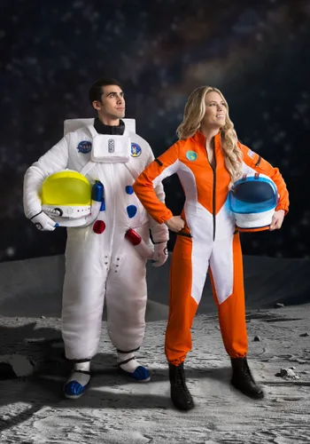 Vista 3 de Mameluco de astronauta para mujer Multicolor