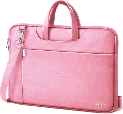 Vista 11 de Ferkurn Laptop Case Bag for Women Men Briefcase Messenger Bag, 15.6 16 Inch Negro