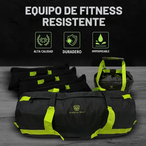 Vista 5 de Sandbags for Working Out - 50 to 90 lbs - Adjustable Heavy Duty Equipment for Weight Training - 1 Outer, 3 Inner Sandbags - Portable Tough Workout