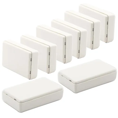 Vista 22 de Zulkit 12 cajas de proyecto de plástico ABS para proyectos eléctricos, caja de conexiones pequeña, color blanco, 2.17 x 1.28 x 0.79 pulgadas