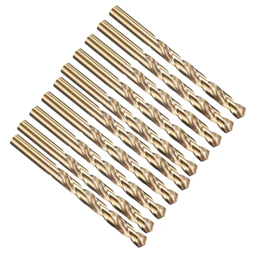 Vista 215 de PATIKIL Broca Jobber de 0.039 in, vástago recto M35 cobalto 5% acero de alta velocidad 135° acabado dorado para metal duro de acero inoxidable - 2