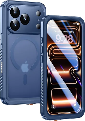 Vista 15 de Lanhiem Funda Magnética para iPhone 17 Pro de Privacidad, Funda Impermeable a Prueba de Polvo, [Protector de Pantalla Antiespía Integrado]