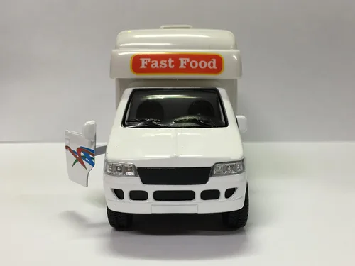 Vista 6 de KinsFun Camión de comida Die Cast Metal 5 pulgadas Pullback Action