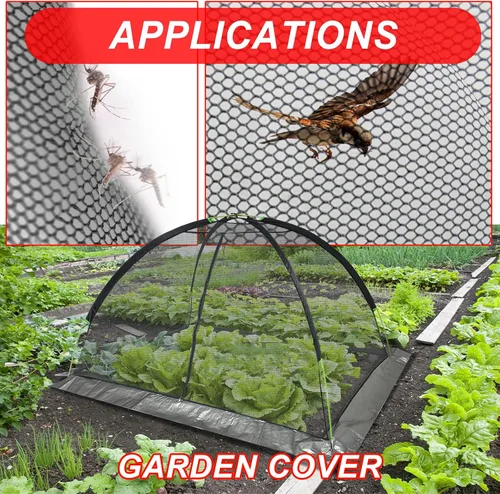 Vista 4 de Kapler Red de cúpula para cubierta de estanque – Protector grande de piscina de peces de jardín al aire libre de 13 x 17 pies con cremallera