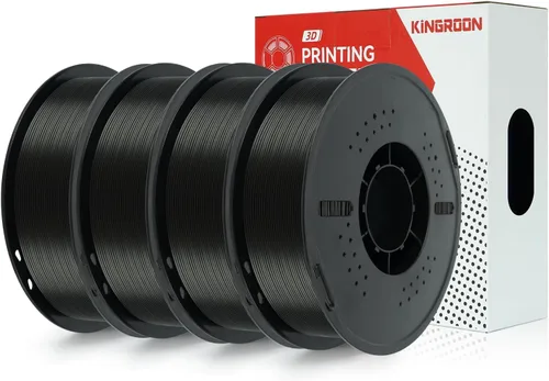 Vista 29 de Kingroon Filamento de impresora 3D PLA Plus (PLA+), 10 rollos, precisión dimensional +/- 0.001 in, carrete de 22 libras (22 libras), 0.069 in, negro