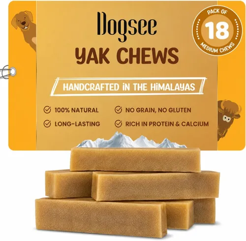 Vista 13 de Dogsee Himalayan Yak Chews (XL - 6 masticables) Masticables de yak para perros grandes Golosinas para perros Ayuda al dolor