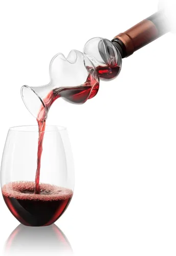 Vista 11 de Final Touch L'Grand Conundrum Aerator Decantador de Vino Botella Completa - 25.4 Oz. Vidrio de Cristal Transparente de Calidad Soplado a Mano