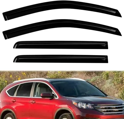 Vista 37 de 4 protectores de lluvia para Chevy Equinox 2010-2017, viseras de ventana, deflectores, parasoles, cinta de ventilación en canal hacia fuera