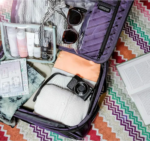 Vista 4 de AMERICAN TOURISTER Zoom Turbo Softside - Equipaje con ruedas giratorias expandible Púrpura Zoom Turbo Softside - Equipaje con ruedas giratorias