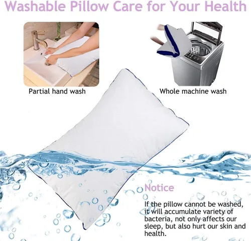 Vista 4 de MoonRest Cojín rectangular de microfibra de poliéster hipoalergénico de alta calidad para almohada decorativa, funda de cojín con cremallera oculta