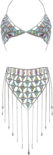 Vista 25 de Cadena corporal sexy para mujer Dorado