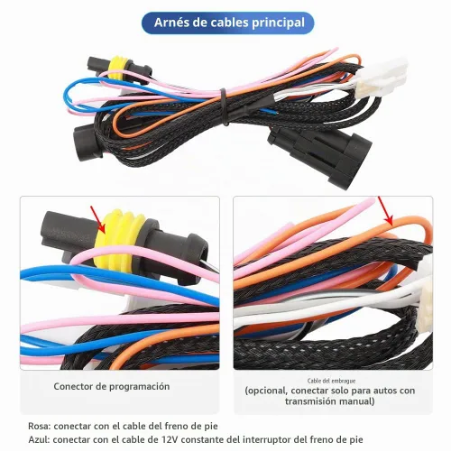 Vista 4 de EASYGUARD ECC001 Kit de sistema de control de crucero universal eléctrico limitador de control de velocidad para automóviles DC12V con acelerador