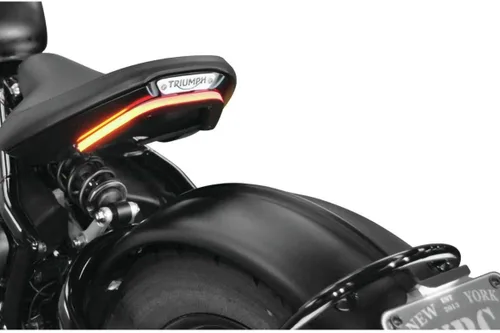 Vista 3 de New Rage Cycles Eliminador de guardabarros compatible con Triumph Bobber (2017 - presente) Luz trasera + Placa de matrícula montada lateral