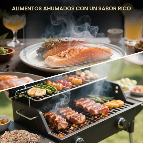 Vista 5 de Chips de madera para ahumar con sabores de nogal americano (hickory), chips de ahumador de cóctel para whisky, pistola de ahumar, 5.29 oz/bolsa