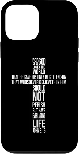 Vista 16 de Christian Cross John 3:16 Bible Verse Faith-Based Easter Case for iPhone 16