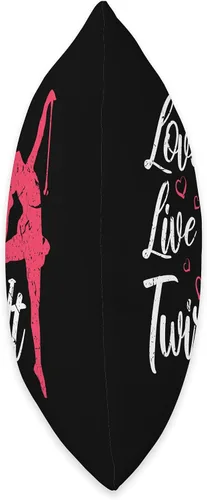 Vista 2 de Majorette Dance Graphics for Baton Twirler Baton - Almohada de 16 x 16 pulgadas, multicolor