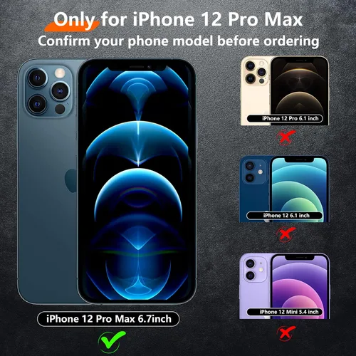 Vista 7 de Red2Fire - Funda para iPhone 12 Pro Max de 6.7 pulgadas, protección contra caídas de grado militar, antideslizante, resistente, cuerpo completo