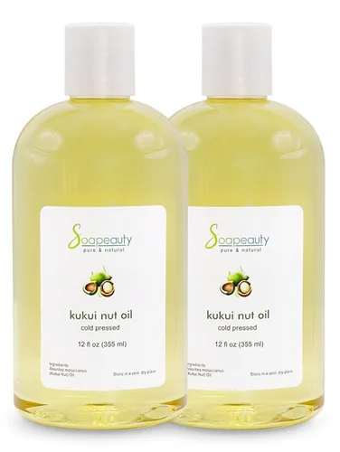 Vista 14 de Soapeauty Aceite de nuez Kukui 100% puro y natural prensado en frío Aceite hidratante para la piel, el cabello y la fabricación de jabón 2