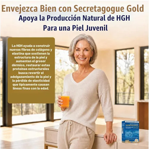 Vista 4 de Secretagogue Gold Anti-Envejecimiento Natural HGH Suplemento de Apoyo - Complejo de Aminoácidos, Rejuvinate la Piel y el Tono Muscular