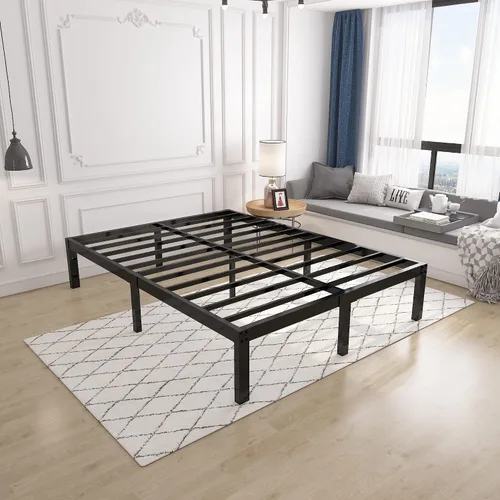 Vista 7 de yookare Base de cama básica de soporte resistente de 14 pulgadas, 4000 libras, base de colchón, repuesto de somier, plataforma de listones de acero