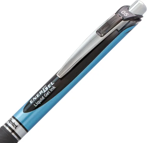 Vista 5 de Pentel EnerGel RTX - Bolígrafo retráctil de gel líquido, punta de aguja de 0.02 pulgadas, línea fina, tinta negra, paquete de 12 cajas con ventana