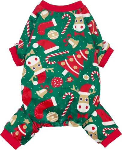 Vista 21 de Fitwarm Acorn & Leaves - Pijama de forro polar para perro, traje de Acción de Gracias para perros pequeños, niños y niñas, ropa festiva