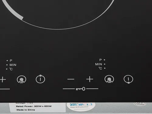 Vista 6 de Estufa eléctrica de 2 quemadores - Placa de cocina portátil de 20 pulgadas con pantalla LED, bloqueo de seguridad para niños y temporizador, cocina