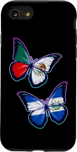 Vista 18 de El Salvador y México bicultural Roots - Carcasa para iPhone 17 (versión mariposa)