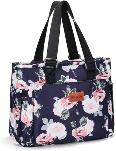 Vista 16 de Bolsas de almuerzo grandes para mujer, lonchera aislada para adultos, bolsa de almuerzo a prueba de fugas con bolsillo de almacenamiento. Bolsa