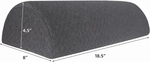 Vista 7 de Almohada de rodilla Half Moon Bolster, almohada de espuma viscoelástica para aliviar el dolor de espalda, cuña lumbar redonda para piernas que