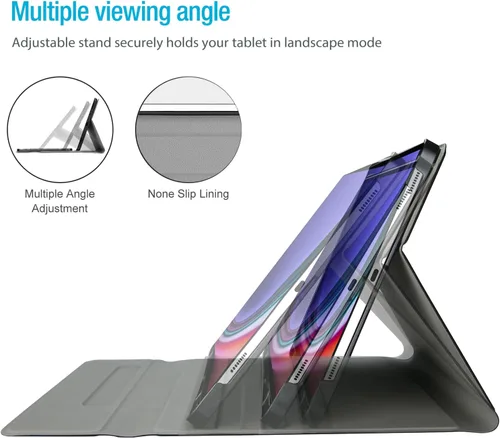 Vista 4 de ProCase Funda de teclado para Galaxy Tab S10+ 2024/S9+ Plus 2023 de 12.4 pulgadas con soporte para S Pen, teclado inalámbrico desmontable magnético