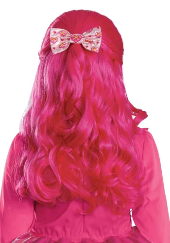 Vista 3 de Peluca de Disfraz Rosa para Niña Disney Descendants 5 Multicolor