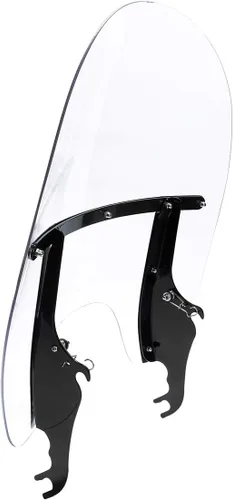 Vista 6 de TCT-MOTORPARTS Parabrisas de PC transparente para Harley Heritage Softail Classic FLSTC, FLSTN, Slim Deluxe, Fat Boy, FLS 2000-2017 Parabrisas
