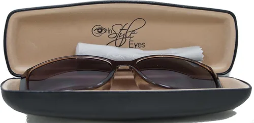 Vista 3 de In Style Eyes Elegantes lentes de sol bifocales de lectura tintados con montura completa, lentes de lectura con marco oblongo, lente no polarizada