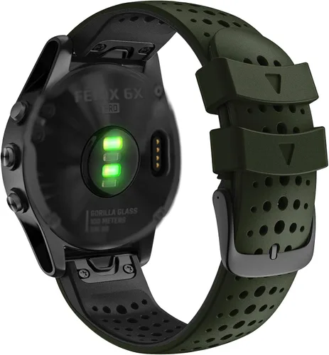 Vista 10 de Abanen Correa de reloj de silicona para Garmin Fenix 8 2.008 in, epix Pro de 2.008 in, Instinct 2X / Instinct 3 de 1.77 pulgadas, ajuste rápido 26