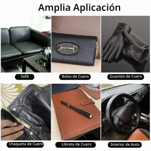 Vista 4 de Parche de reparación de cuero, 2 x 197 pulgadas, color negro DIY Self-Adhesive Leather Tape Repairing Sofas, Car Seats, First Aid Patch for