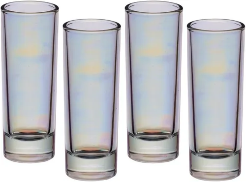 Vista 12 de BarCraft Gafas de ginebra iridiscentes Rainbow-Pearl, juego de 2 vasos de globo, 16.9 fl oz, en caja de regalo